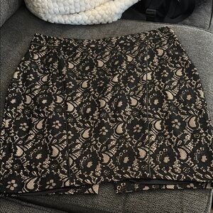 Express Elegant Black Lace Skirt